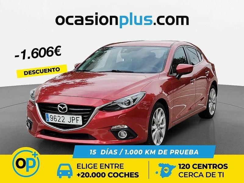 Rojo Usado 2016 Mazda 3 Luxury Utilitario | 9584 € (Buen precio) - Imagen 1/4