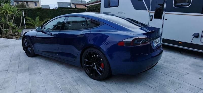 Usado Tesla Model S Long Range AWD 450 kW (613 CV) 2019 Azul Utilitario