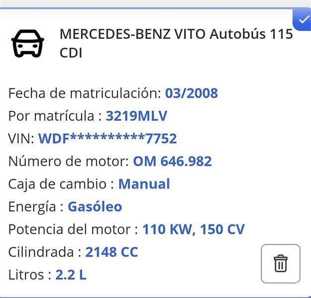 Blanco Usado 2014 Mercedes Vito Marco Polo Monovolumen | 10.000 € (Super precio) - Imagen 1/4