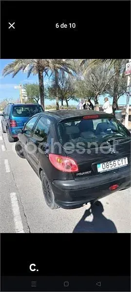 Usado Peugeot 206 75 CV (55 kW) 2004 Negro Berlina