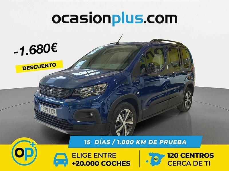 Usado Peugeot Rifter GT-line 130 CV (95 kW) 2019 Azul Monovolumen