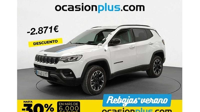 Blanco Usado 2022 Jeep Compass Trailhawk SUV | 18.537 € (Precio justo) - Imagen 1/4