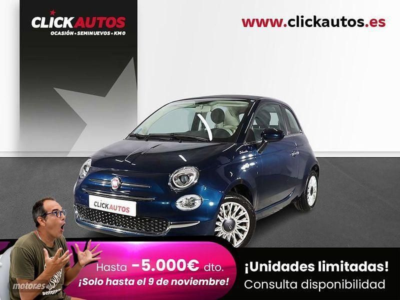 Azul Usado 2021 Fiat 500 Dolcevita Descapotable | 9800 € (Buen precio) - Imagen 1/4
