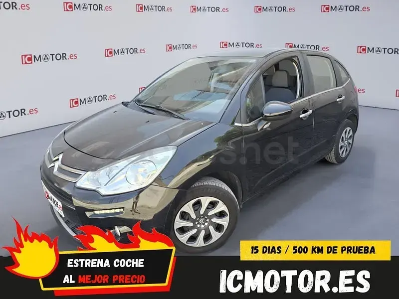 Usado Citroën C3 Attraction 68 CV (50 kW) 2015 Negro Berlina