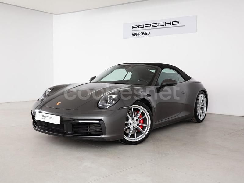 Gris / plata Usado 2021 Porsche 911 Carrera 4 Cabriolet Descapotable | 159.600 € - Imagen 1/4