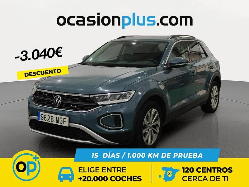 Gris Usado 2023 VW T-Roc Life SUV | 21.900 € (Precio justo) - Imagen 1/4