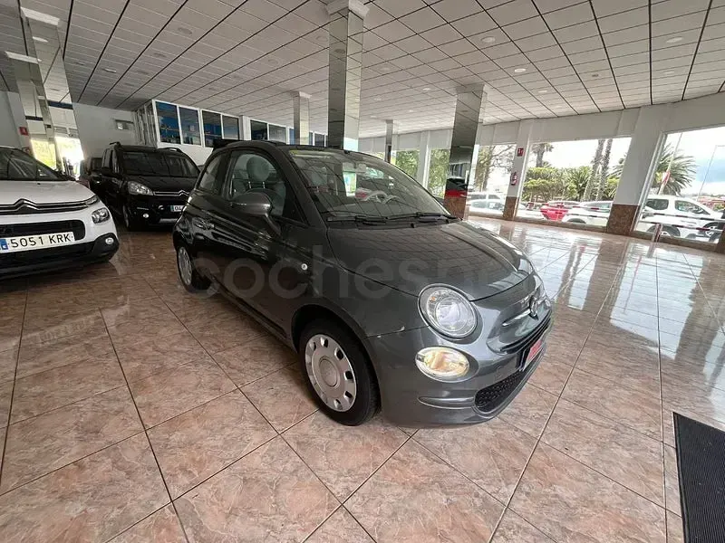 Usado Fiat 500C Lounge 69 CV (50 kW) 2018 Gris / plata Descapotable