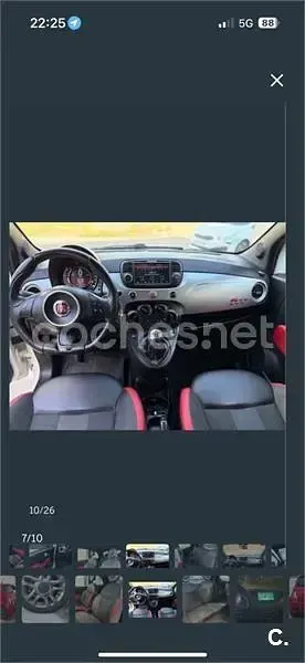 Usado Fiat 500S S 69 CV (50 kW) 2015 Rojo Berlina