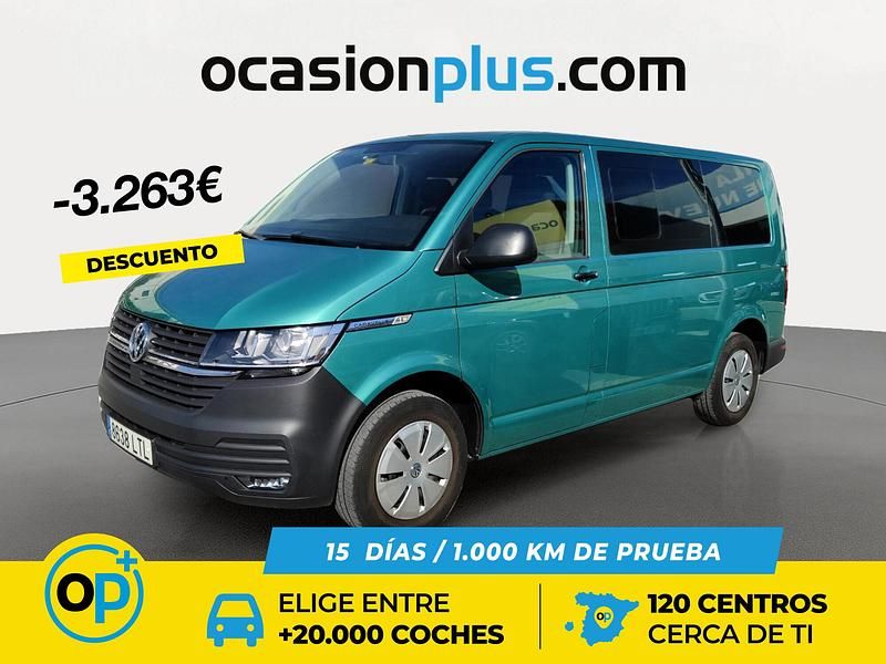 Verde Usado 2021 VW Caravelle Monovolumen | 35.900 € - Imagen 1/4
