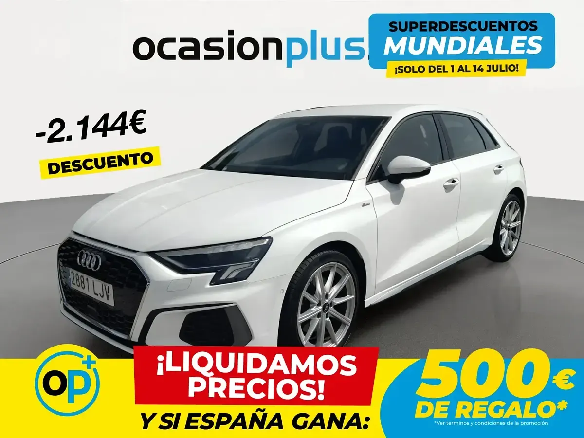 Usado Audi A3 S-Line 116 CV (85 kW) 2020 Blanco Berlina