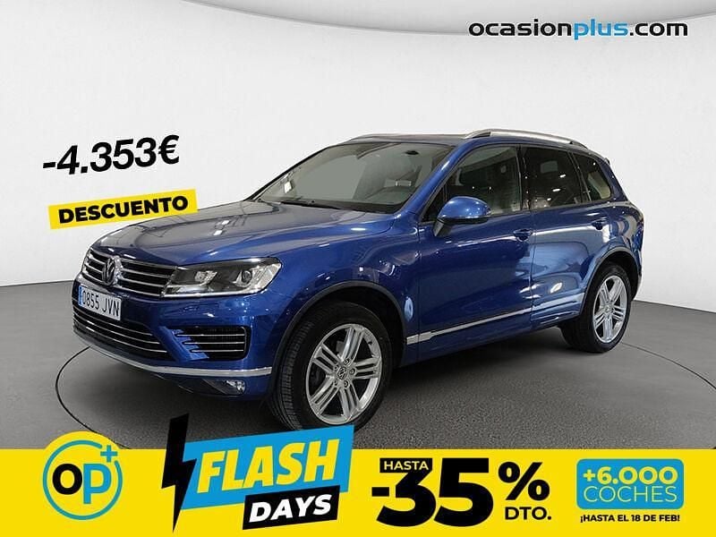 Usado VW Touareg R-line 204 CV (150 kW) 2016 Azul SUV