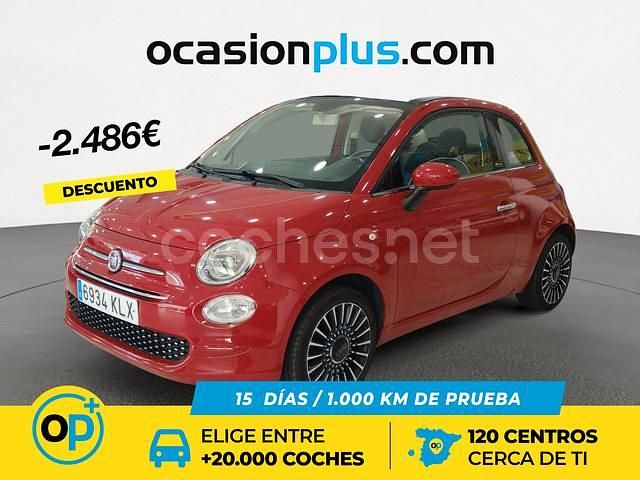 Rojo Usado 2018 Fiat 500C Lounge Descapotable | 10.850 € (Precio justo) - Imagen 1/4