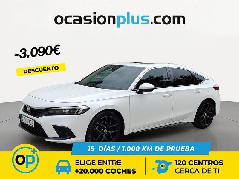 Blanco Usado 2022 Honda Civic Advance Berlina | 25.190 € (Buen precio) - Imagen 1/4