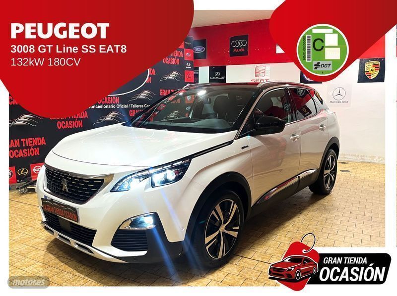 Blanco Usado 2018 Peugeot 3008 GT-line SUV | 19.980 € (Caro) - Imagen 1/4
