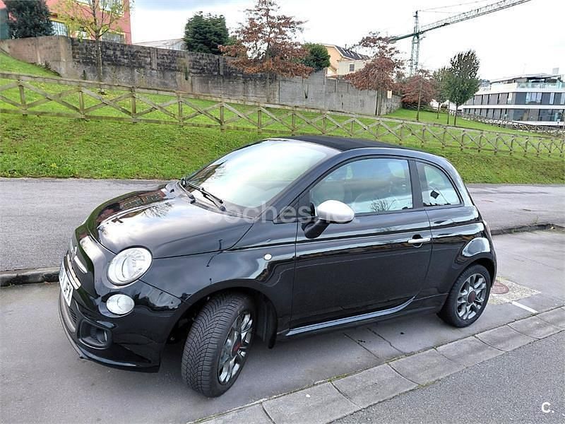 Negro Usado 2015 Fiat 500C S Descapotable | 8900 € (Un poco caro) - Imagen 1/4