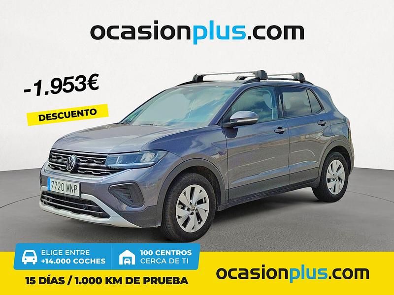 Gris Usado 2024 VW T-Cross Life SUV | 21.490 € (Un poco caro) - Imagen 1/4