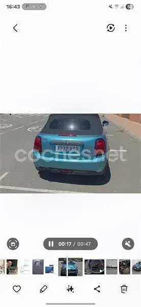 Usado Mini One Cabriolet 102 CV (75 kW) 2018 Azul Descapotable
