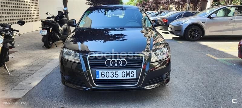 Negro Usado 2009 Audi A3 Sportback Ambiente Berlina | 7000 € (Buen precio) - Imagen 1/4