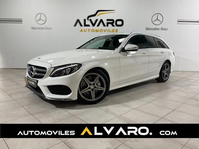 Blanco Usado 2015 Mercedes C220 AMG line Familiar | 18.490 € (Precio justo) - Imagen 1/4