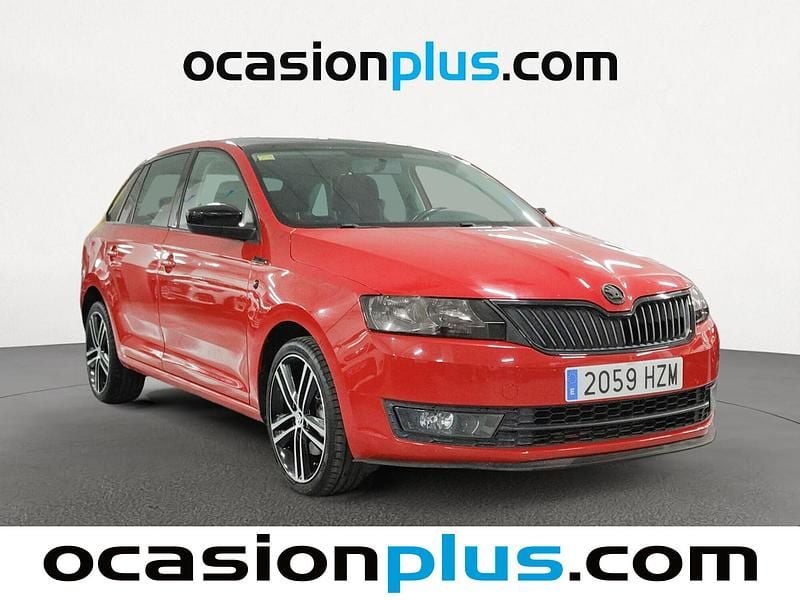 Usado Skoda Rapid Ambition 105 CV (77 kW) 2014 Rojo Utilitario