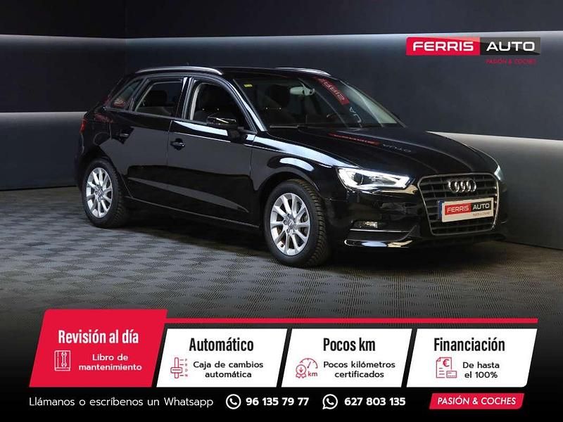 Negro Usado 2015 Audi A3 Sportback Attraction Utilitario | 16.490 € (Precio justo) - Imagen 1/4