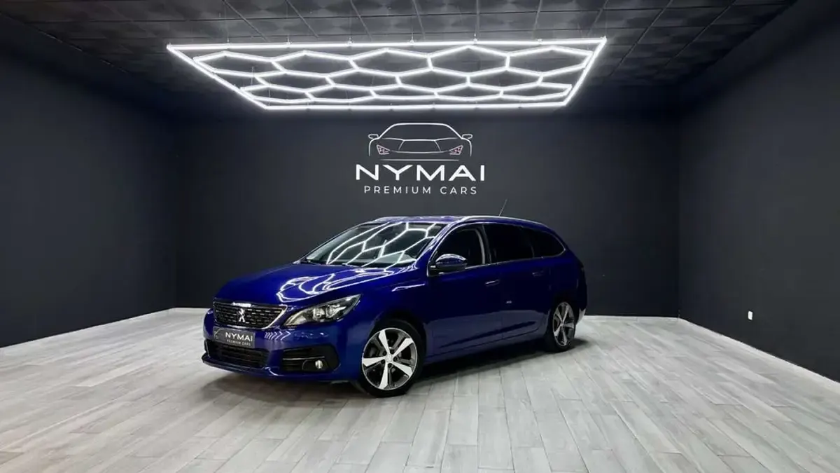 Usado Peugeot 308 Allure 131 CV (96 kW) 2018 Azul Utilitario