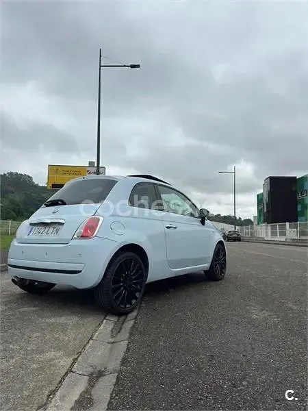 Usado Fiat 500 Lounge 69 CV (50 kW) 2009 Azul Descapotable