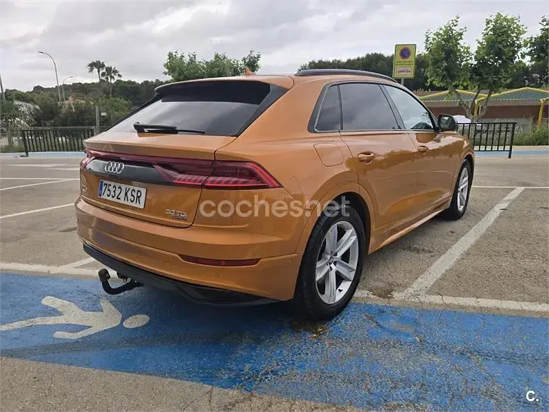 Usado Audi Q8 S-Line 286 CV (210 kW) 2018 Naranja SUV