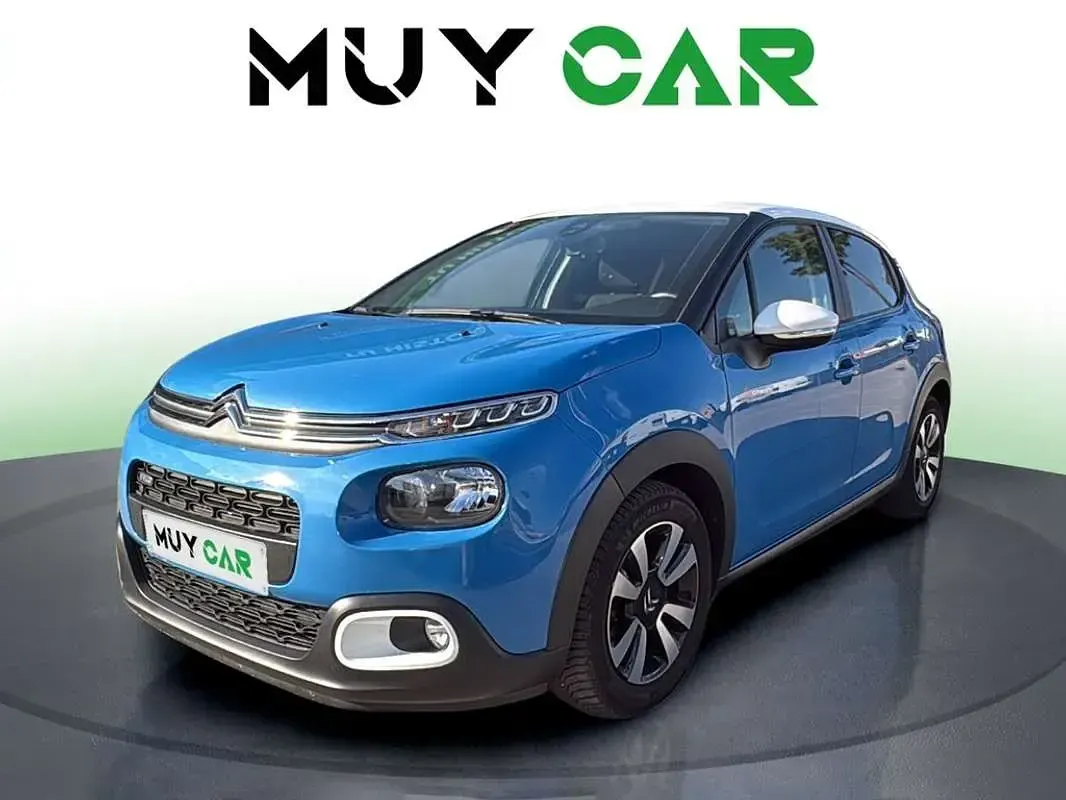 Usado Citroën C3 Feel 82 CV (60 kW) 2017 Azul Utilitario