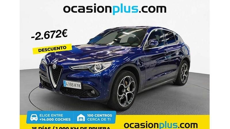 Azul Usado 2019 Alfa Romeo Stelvio Executive SUV | 26.728 € (Un poco caro) - Imagen 1/4