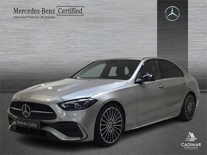 Usado Mercedes C220 AMG line 200 CV (147 kW) 2021 Gris Berlina