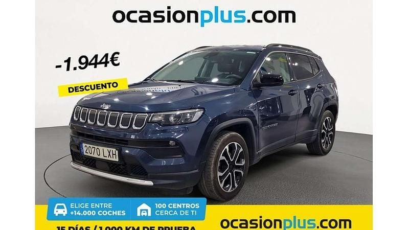 Azul Usado 2022 Jeep Compass Limited SUV | 19.446 € (Precio justo) - Imagen 1/4