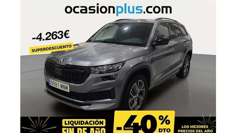 Gris Usado 2024 Skoda Kodiaq SportLine SUV | 32.628 € (Precio justo) - Imagen 1/4
