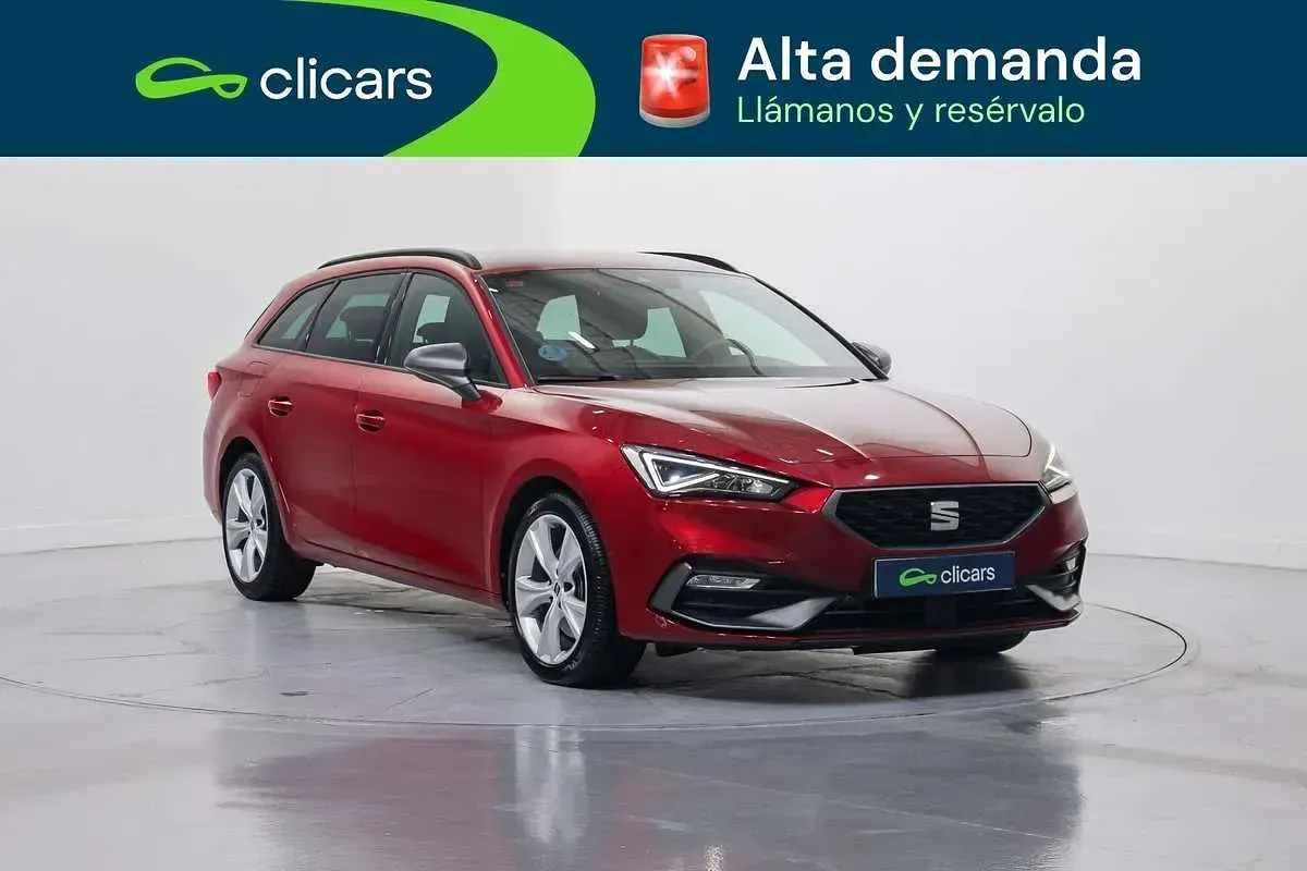 Usado Seat Leon ST FR 150 CV (110 kW) 2021 Rojo Familiar