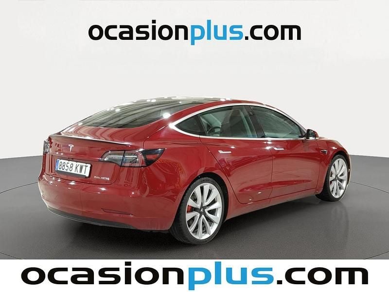 Usado Tesla Model 3 Performance 377 kW (513 CV) 2019 Rojo Berlina