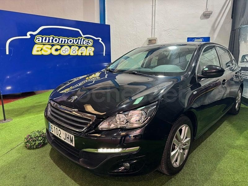 Usado Peugeot 308 Style 130 CV (95 kW) 2015 Negro Berlina