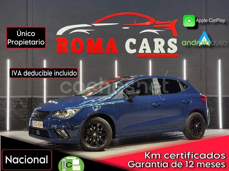 Usado Seat Ibiza Reference 95 CV (69 kW) 2017 Azul Berlina