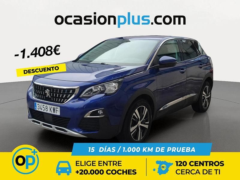Azul Usado 2019 Peugeot 3008 Allure SUV | 15.490 € (Precio justo) - Imagen 1/4