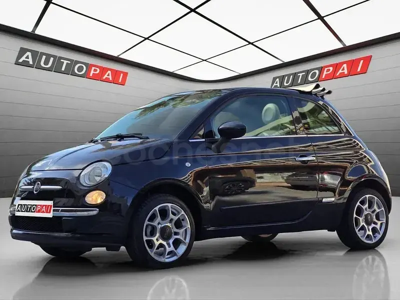 Usado Fiat 500C Lounge 69 CV (50 kW) 2015 Negro Descapotable