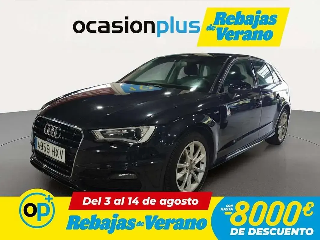 Usado Audi A3 Sportback 122 CV (89 kW) 2014 Negro Utilitario
