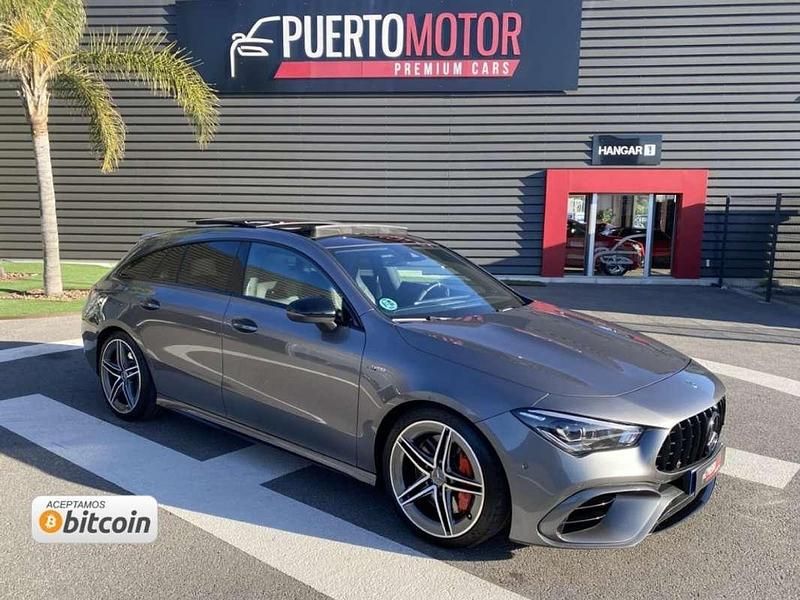 Gris Usado 2021 Mercedes CLA45 AMG Shooting Brake AMG Familiar | 52.990 € (Precio justo) - Imagen 1/4