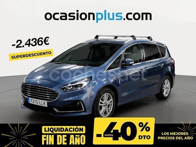 Azul Usado 2020 Ford S-MAX Titanium Monovolumen | 26.800 € (Precio justo) - Imagen 1/4