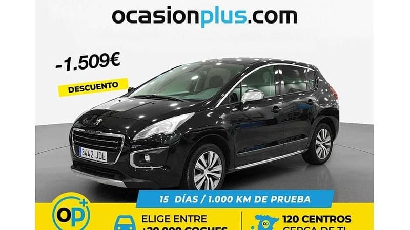 Usado Peugeot 3008 Style 150 CV (110 kW) 2015 Negro Familiar