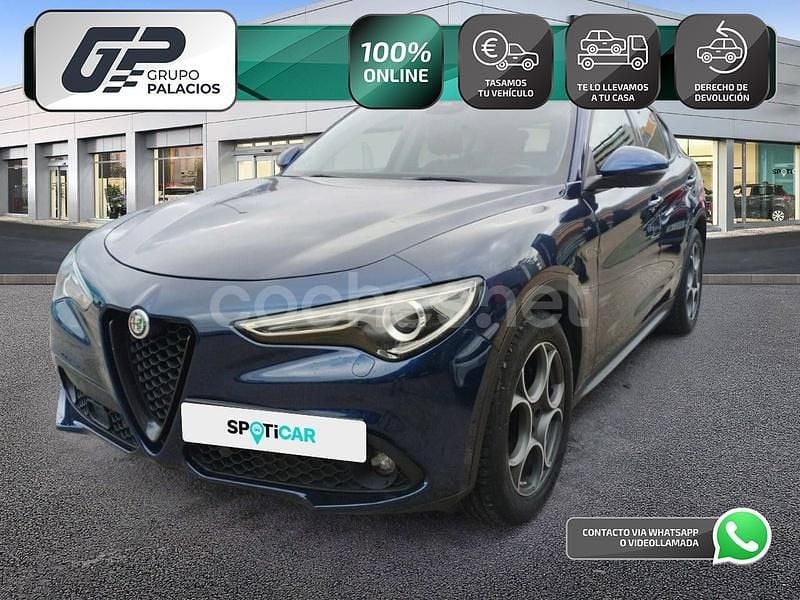 Azul Usado 2020 Alfa Romeo Stelvio Sprint SUV | 27.295 € (Un poco caro) - Imagen 1/4