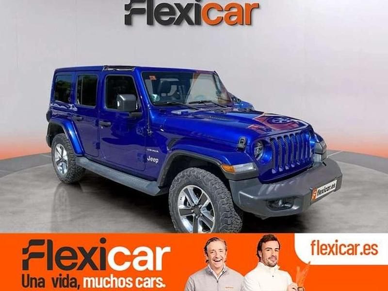 Azul Usado 2019 Jeep Wrangler Unlimited Sahara SUV | 40.990 € (Buen precio) - Imagen 1/4