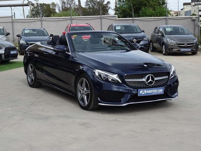 Usado Mercedes C200 184 CV (135 kW) 2016 Azul Descapotable