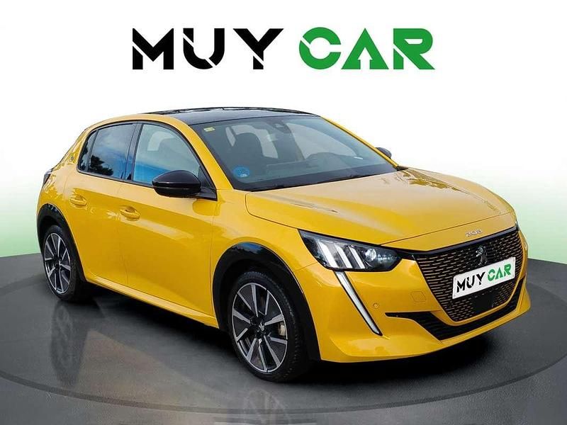 Usado Peugeot e-208 GT-line 100 kW (136 CV) 2020 Amarillo Utilitario