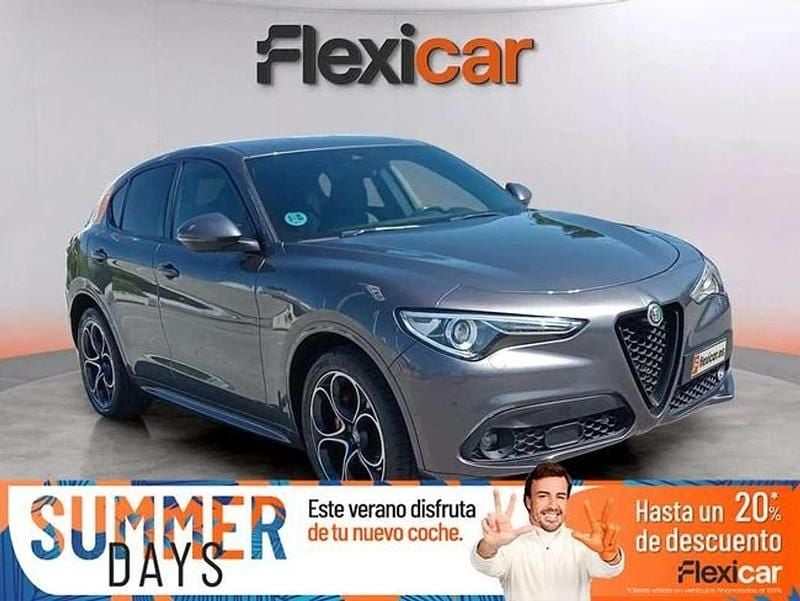 Gris Usado 2021 Alfa Romeo Stelvio Ti SUV | 22.590 € (Precio justo) - Imagen 1/4