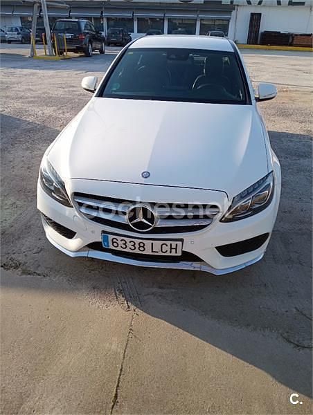 Usado Mercedes C180 AMG line 156 CV (114 kW) 2016 Blanco Berlina