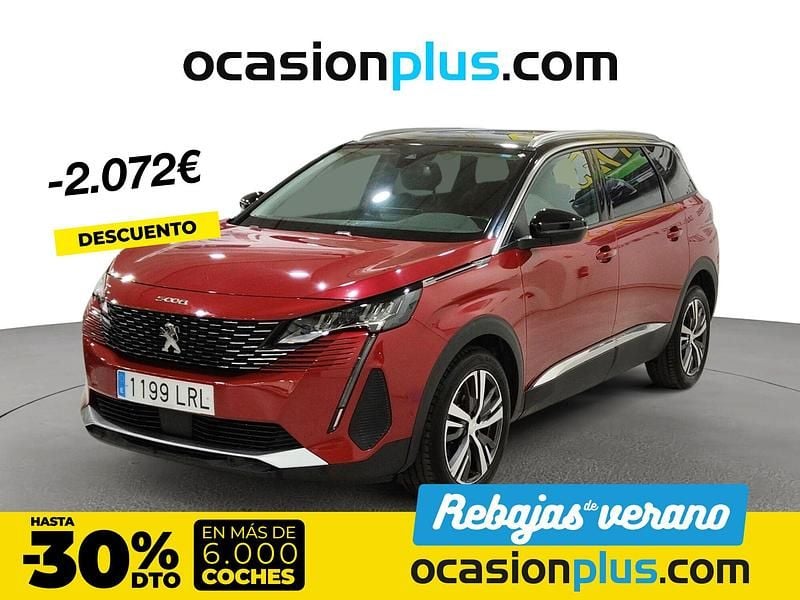 Rojo Usado 2021 Peugeot 5008 Allure Monovolumen | 22.800 € (Precio justo) - Imagen 1/4